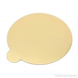 Cake Board-NACOLA 100PCS 3.15/3.55 Round Gold Mousse Cake Boards Wedding Birthday Pastry Decoration - B076DY4GHD